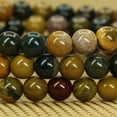 thumbnail image 3 of Angelstones Bracelet Extensible Unisexe en Perles Rondes de 6 mm en Agate Océan Naturelle, 3 of 5