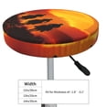 thumbnail image 4 of Round Bar Stool Seat Covers, Sunset Western Cowboy Back Elastic Round Chair Cover Stool Seat Slipcover Bar Stool Cushions Round Pad for 12-14 inch, 4 of 7