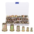 thumbnail image 1 of 150pcs Ensemble d'Écrou de Rivet Galvanisé, Insert Mixte Fixation Écrou de Rivet Fileté Pièces de Quincaillerie M3/4/5/6/8/10, Idéal pour les Produits Électromécaniques et Industriels Légers, 1 of 7