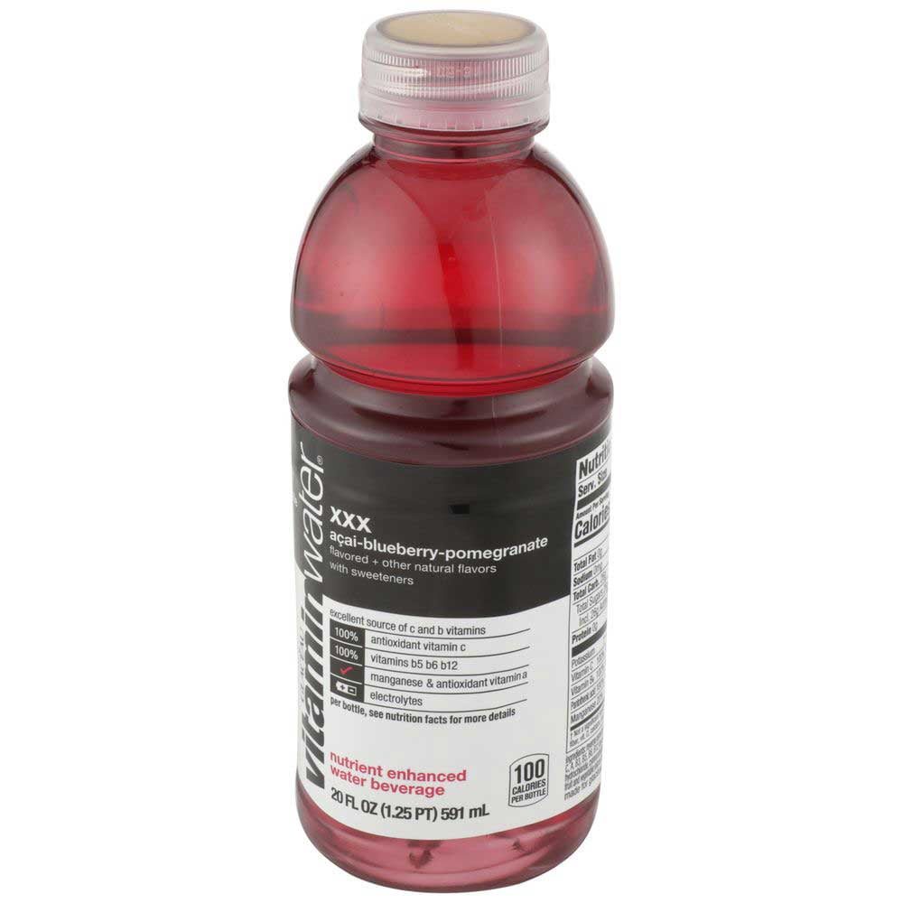 Glaceau XXX Acai Blueberry Pomegranate Vitamin Water, 20 Fluid Ounce -- 12 per Case.