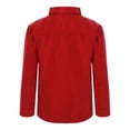 thumbnail image 2 of TiaoBug Little Boy's Button Down Oxford Shirt with Pocket Casual Tops Solid Color School Uniform Red 5-6, 2 of 5