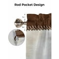 thumbnail image 5 of Collage Cowhide Valances for Windows Abstract Brown Seam Cow Leather Kitchen Valance Curtain Rod Pocket Small Curtains for Cafe Bathroom Laundry Basement 54" x 18", 5 of 8