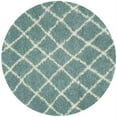 thumbnail image 6 of SAFAVIEH Dallas Jerrie Geometric Shag Runner Rug, Seafoam/Ivory, 2'3" x 8', 6 of 8