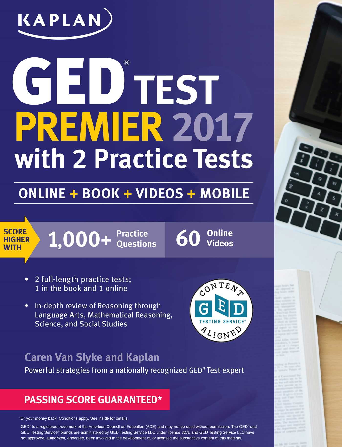 GED Test Premier 2017 with 2 Practice Tests Online + Book + Videos