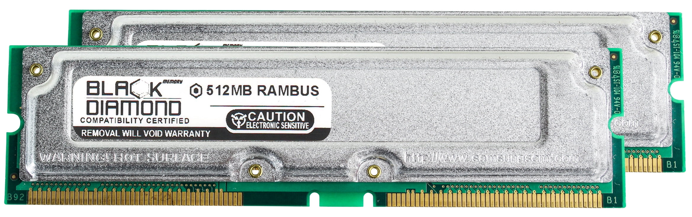 1GB 2X512MB RAM Memory for Dell Precision Workstation 530 2.2G Black Diamond Memory Module 184pin PC800 45ns 800MHz Rambus RDRAM RIMM Upgrade