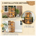 thumbnail image 4 of CoSoTower Catio Extérieur, Design Surélevé, avec Roues, Boîte de Repos, Résistant à l'Eau, Multi-Plateaux, Orange, 4 of 7