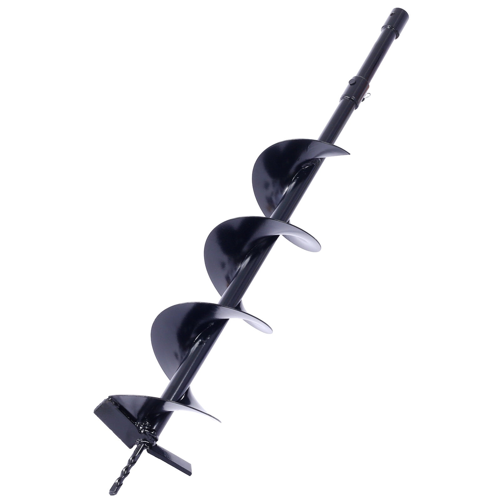, Auger Drill Bit for Planting Hole, Bulb Bedding Digging Post Hole Planting Tool for 3/4" Shaft Auger,Hole Digger Replacement Auger Bits Earth Auger Digging Bit 4IN+8IN+10IN+12IN, Black ,Steel ,