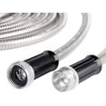 thumbnail image 4 of Metal Short Garden Hose 3ft Connectors, Drainage Hose for Dehumidifier Small Water Hose Extension High Pressure Bib Reel Extender, Drinking Water Hose for RV Outdoor 3Ft, 4 of 8