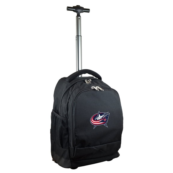 Black Columbus Blue Jackets 19'' Premium Wheeled Backpack