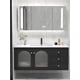 thumbnail image 2 of 70-150cm Slate Bathroom Furniture Vanity Cabinet With Sink Cute Bear Mirror Integrated Solid Wood Style Cabinet Companion Wash My Lux Decor Round, 2 of 6