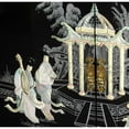 thumbnail image 2 of Oriental Furniture 32" Slant Front Cabinet, Ladies Design, Black.. Mother of pearl design, Traditional, lacquer, 2 of 3