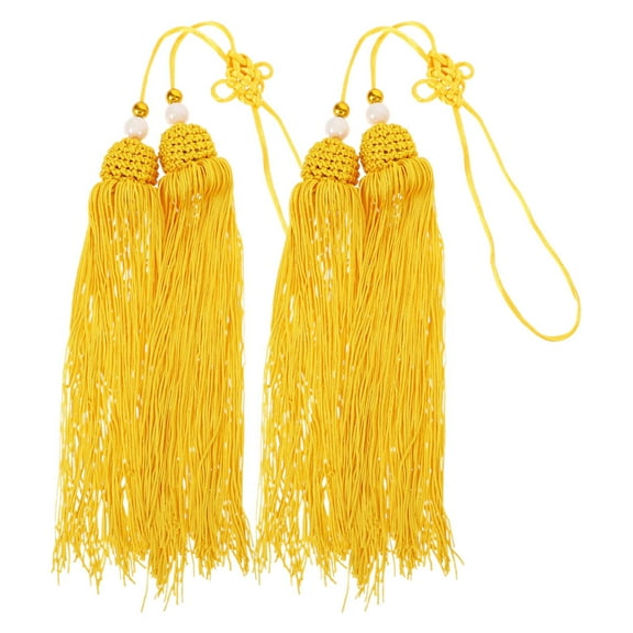 2 Pcs Wall Decorative Knobs Tai Chi Sword Spike Fitness 50.00X3.00X3.00CM Yellow