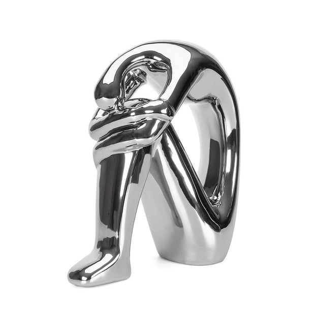 Figura Decorativa de Cerámica Acabado Metálico - BEND - Crown Baccara Crown Baccara Hombre