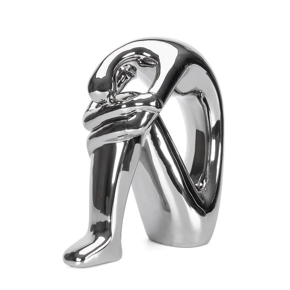 Figura Decorativa de Cerámica Acabado Metálico - BEND - Crown Baccara Crown Baccara Hombre