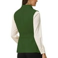 thumbnail image 5 of Aueoeo Womens Casual Cardigan Vests Open Front Sleeveless V Neck Business Jacket Solid Color Waistcoat, 5 of 8