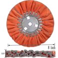 thumbnail image 3 of Airway Buffing Wheel Kit 4 Piece Kit (1 Pcs White & 1 Pcs Orange & 1 Pcs Blue & 1 Pcs Yellow) 8" In Diameter 5/8" In Arbor Hole 12 Ply For Angle Grind, 3 of 5