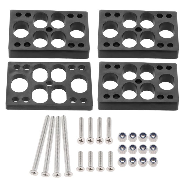 Almohadillas de choque para monopatín de 1/4 "1/2" con tornillo de hardware, almohadillas de choque para monopatín kusrkot Almohadillas elevadoras para monopatín