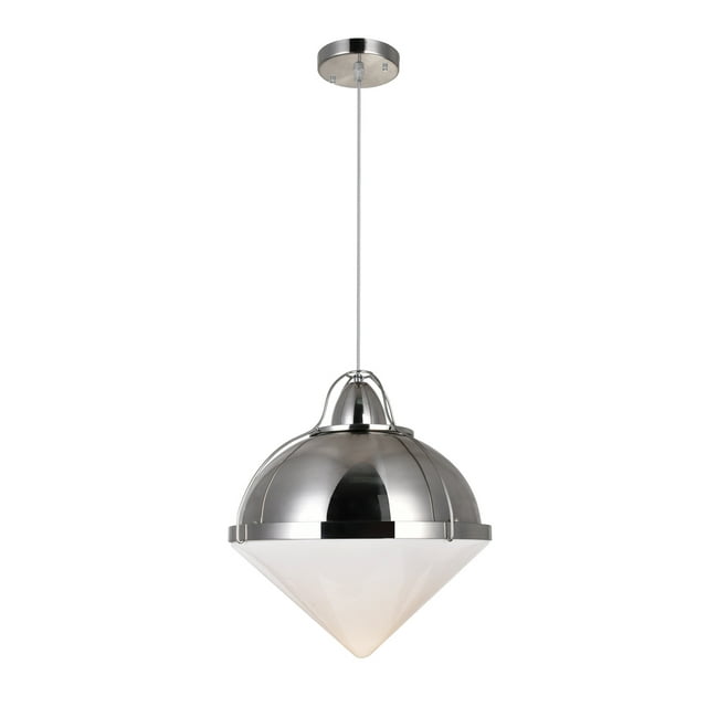 CWI Lighting Pendentif 1 Lumière vers le Bas avec Finition Nickel Poli