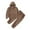 Brown, variant on Coerni Boys Girls Zip Up Hoodie Sweatsuit Set Toddler Baby Solid Fleece Sweatshirt Outfits Kids Trendy Warm Outerwear with Pockets