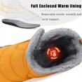 thumbnail image 3 of Womens Mens Barefoot Boots Shoes Winter Snow Boots Warm Ankle Booties Zero Drop Sole Wide Toe Box Fur Lined Outdoor Sneakers,42, 3 of 5