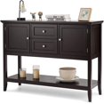 thumbnail image 1 of Buffet Sideboard, Wood Storage Cabinet, Console Table with Storage Shelf, 2 Drawers and Cabinets, Living Room Kitchen Dining Room Furniture, Wood Buffet Server (Coffee Brown), 1 of 8