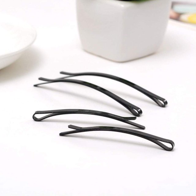 Aysekone 24 Piezas Horquillas para el Cabello de Metal Negro para Mujer, Pinzas para el Cabello para niña, Pasadores para Peinado, Horquillas para Peluquería, Herramientas para Peinar el Cabello DIY (