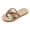Beige, variant on Women's Slide Sandals Boho Woven Strap Braided Sole Open Toe Flat Dress Shoes Soft Footbed Beach Vacation Comfortable Flip Flops Black Size 7