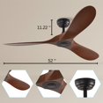 thumbnail image 4 of Bright Corners  Vintage Ceiling Fan with Remote Control, Dark (Set of 2), 4 of 8
