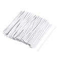 thumbnail image 1 of Uxcell 200Pcs Cintas de Torsión Metálicas de Papel Largas y Fuertes para Atar Pan, Dulces, Galletas, Bolsas de Regalo, Manualidades, Cintas Blancas 3.94", 1 of 5