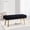 Black, variant on NORDICANA Modern Entryway Bench Teddy Velvet Upholstered End of Bed Bench Tufted Ottoman Bench Dining Bench with Thick Cushion Seated for Living Room, Bedroom
