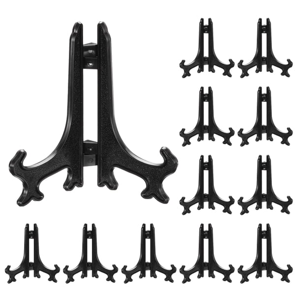 Soportes de Placas de Acrílico de 3.94" Uxcell para Hogar, Clases de Arte, Librerías, Bodas, Fiestas, Negocios, Negro, 12 Pcs