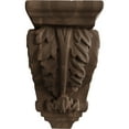 thumbnail image 2 of Ekena Millwork 2 1/4"W x 2 1/4"D x 4 1/4"H Extra Small Acanthus Wood Corbel, Walnut, 2 of 4