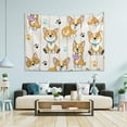 thumbnail image 7 of Coolnut Cute Dog Tapestry Washable Polyester Art Wall Hanging Blanket for Living Room Bedroom Dorm Party, 80 x 60 Inch Home Decor Gifts, 7 of 7