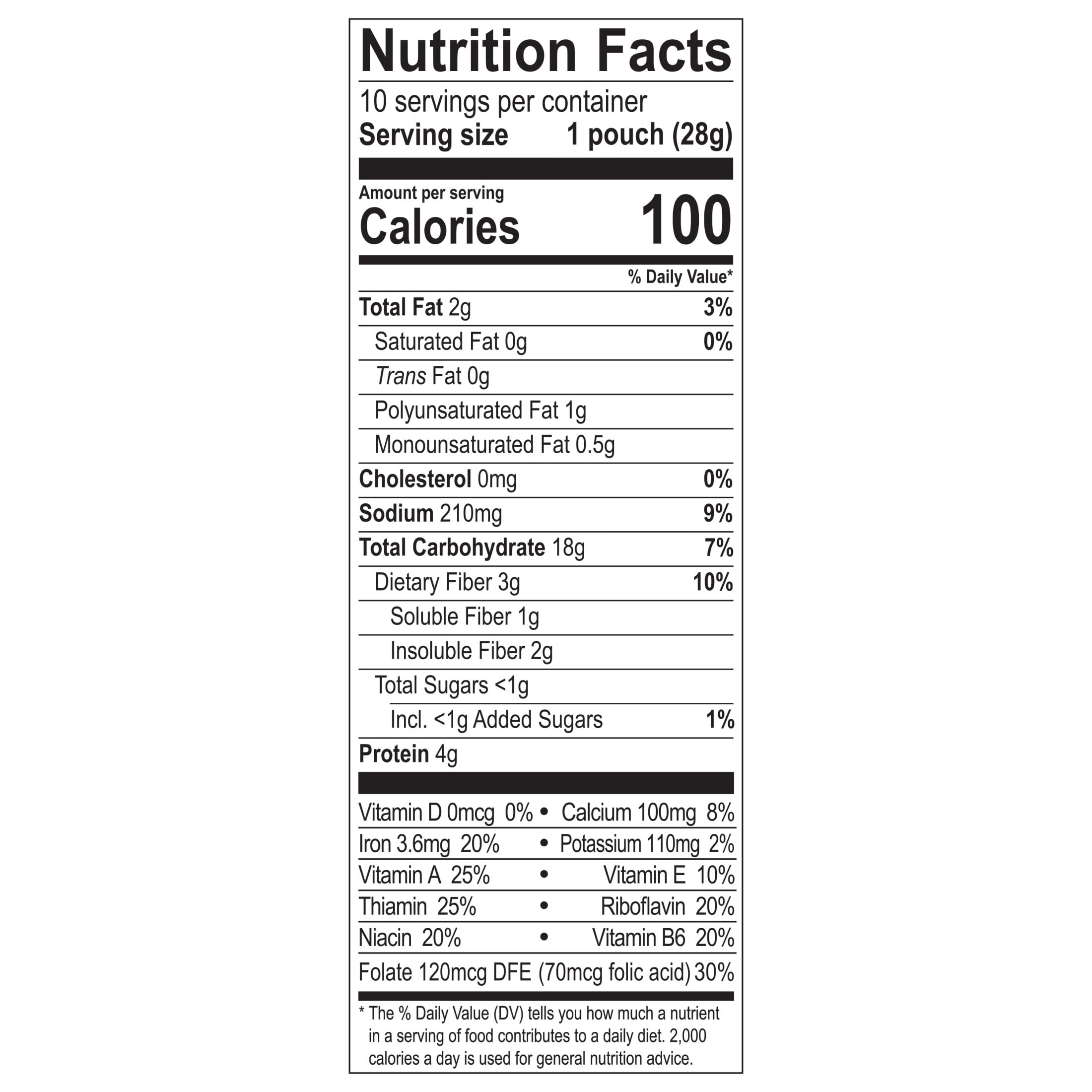 Better Oats 100 Calorie Maple and Brown Sugar Oatmeal with Flax Seeds, 10 Instant Oatmeal Packets, 9.8 oz Pack