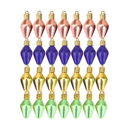 

100pcs Christmas Bulbs Shaped Hanging Ornament Creative Christmas Pendant Colorful Plastic Bulbs Party Supplies Random Pattern