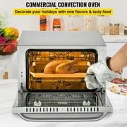 VEVOR Commercial Convection Oven, 21L/19Qt, 1440W 3-Tier Toaster with Front Glass Door,Electric Baking Oven with Trays Wire Racks Clip Gloves