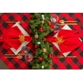 thumbnail image 7 of CC Home Furnishings Buffalo Plaid Square Christmas Tablecloth - 52" - Red and Black, 7 of 7