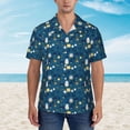 thumbnail image 2 of Xecao Various Lights print Hawaiian shirt - a stylish short-sleeve button-down for men, perfect for casual beach and tropical outings., 2 of 9