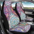 thumbnail image 4 of XYZCANDO Durable Car Seat Covers Vehicle Van Auto, Easy to Install and Clean Premium Vehicle Front Seat Covers 2pc Polyester Mandala Flower, 4 of 10