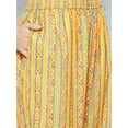 thumbnail image 7 of Janasya Women's Yellow Moss Digital Ethnic Printed Kurta with Balloon Pant, 7 of 7