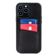 thumbnail image 2 of Dockem Genuine Leather Card Case For iPhone 13 Pro Max with Built-in Metal Plate for Magnetic Mounting, Stitched-on Wallet with 2 Credit Card Holders (Black, M2GL), 2 of 10