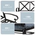 thumbnail image 7 of Costway Glider Outdoor Patio Rocking Bench Loveseat Cushioned Seat Steel Frame Grey, 7 of 7