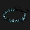thumbnail image 2 of Pitch Black | Silver | Firefly Glass Macrame Bracelet, 2 of 5