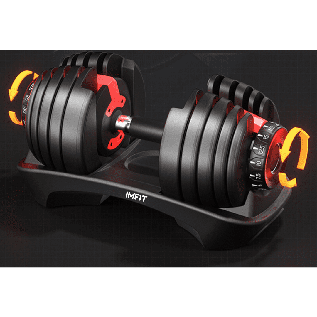 IMFit 5lb 52.5lb Adjustable Dumbbell Free Hand Grip Strengthener 2 Dumbbells