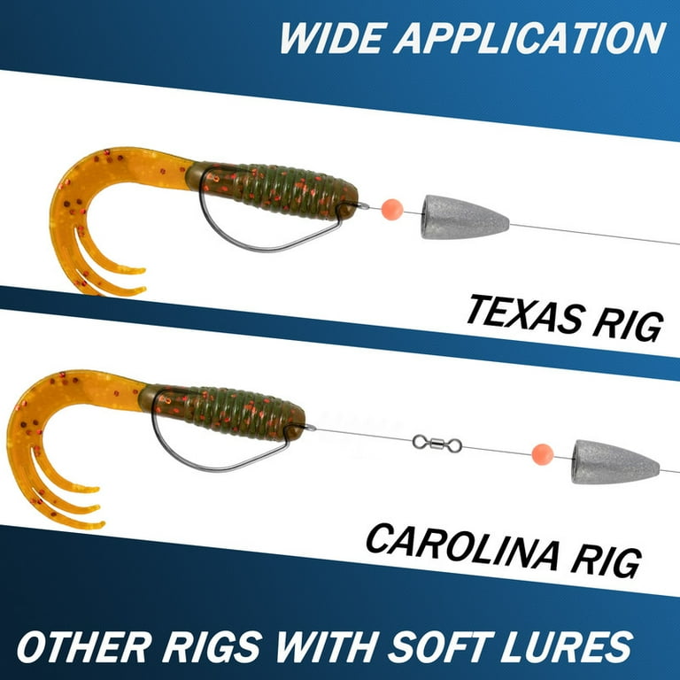 50 Pack Bullet Fishing Sinker Weight Worm Weights Lead