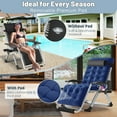 thumbnail image 3 of MOPHOTO Blue Zero Gravity Chair, Lawn Recliner, Reclining Patio Lounger Chair, Folding Portable Chaise with Detachable Soft Cushion, Cup Holder, Headrest, 3 of 9