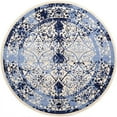 thumbnail image 1 of Unique Loom Tapis la Jolla Border Orné 8' x 8' Rond Bleu/ivoire, 1 of 2