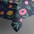 thumbnail image 5 of Pioneer Flower Floral Print Pattern Square Tablecloth, Waterproof Wipeable Spillproof Washable Table Cover for Home Kitchen Party Decor, 42"x42", 5 of 6