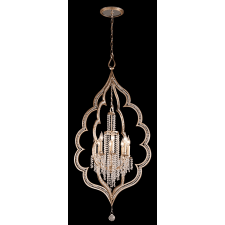 

Silver Leaf With Antique Mist Tone Finish Pendants 27 Wide Hand-Crafted Iron Candelabra 8 Light Fixture