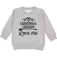 thumbnail image 2 of Inktastic Grandma Grandpa Love Me Arrow Toddler Sweatshirt, 2 of 4